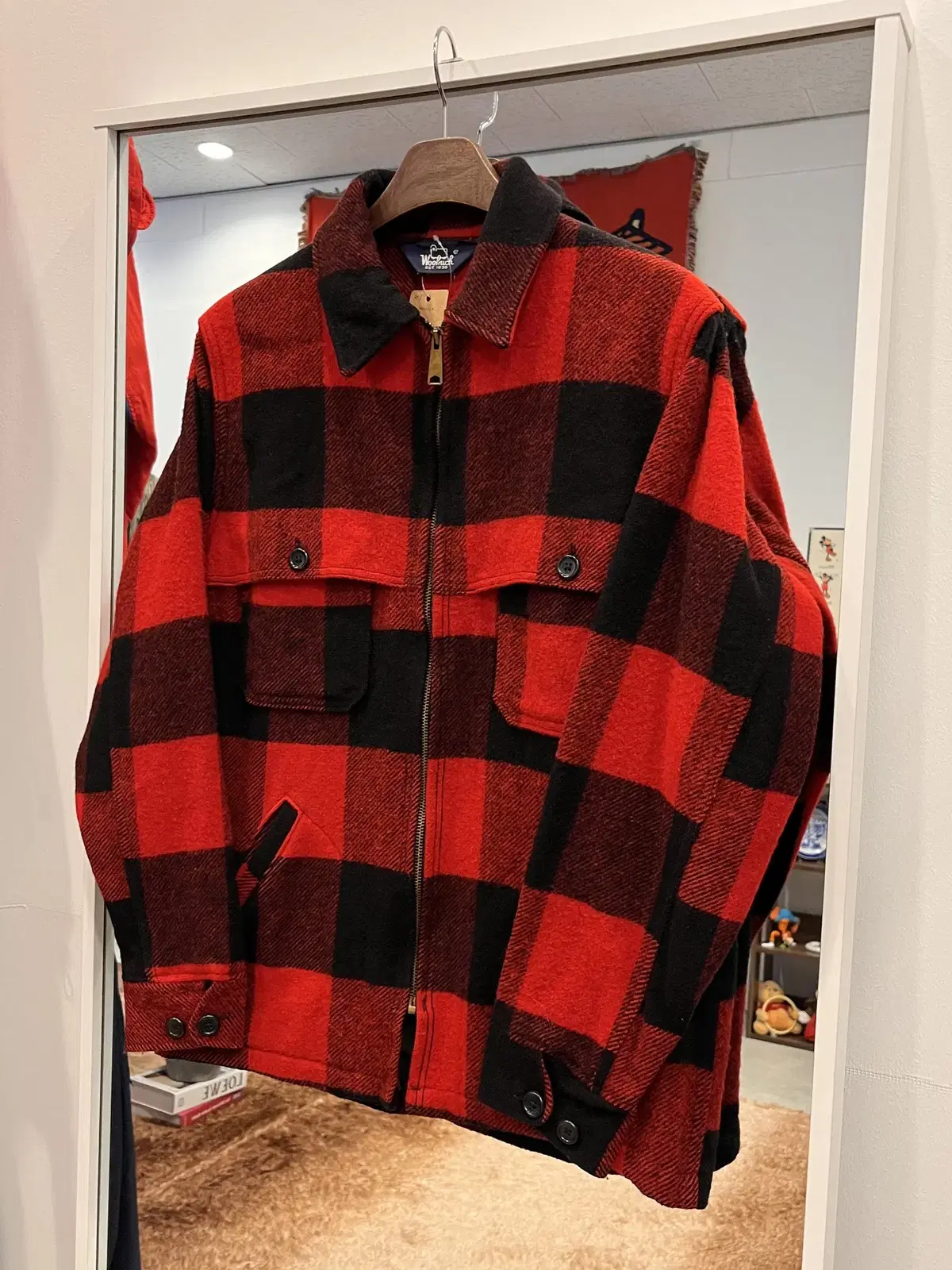 80s Woolrich 울리치 버팔로 체크 헌팅 자켓